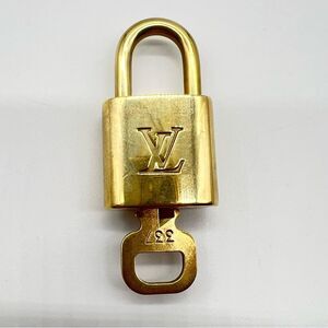 Louis Vuitton Authentic Gold Lock and Single Key #337